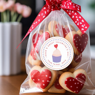 Sticker Rond Cadeau doux de la Saint-Valentin