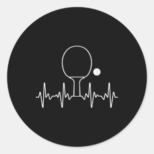 Sticker Rond Cadeau drôle de ping pong pour hommes femmes Tenni