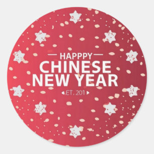 Sticker Rond cadeau du Nouvel An chinois