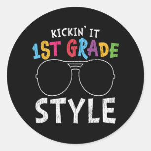 Sticker Rond Cadeau élève de 1re année pour la rentrée