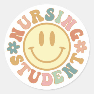 Sticker Rond Cadeau étudiant en soins infirmiers, future infirm