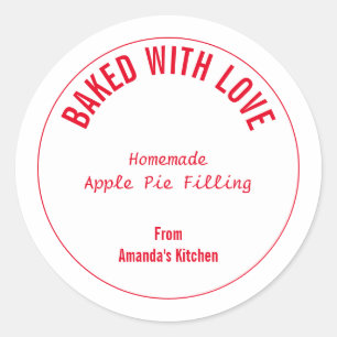 Sticker Rond Cadeau fait maison de Noël nourriture coutume fave