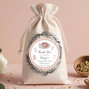 Sticker Rond Cadeau lingerie et lattés : Baby Shower