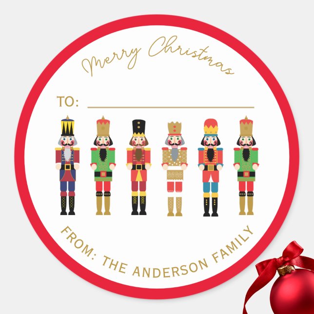 STICKER ROND CADEAU NUTCRACKER CHRISTMAS CADEAU (Créateur téléchargé)