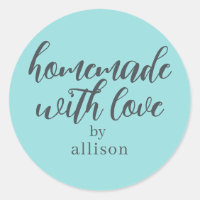 Cadeau personnalisé turquoise fait avec amour