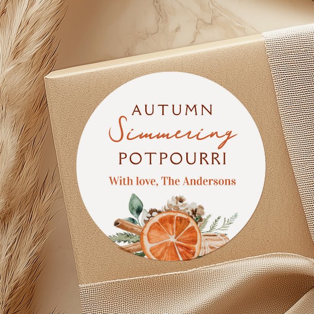 Sticker Rond Cadeau Potpourri Automne Simmerer (Créateur téléchargé)