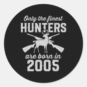 Sticker Rond Cadeau pour 18 ans Chasseur de cerfs 18e anniversa