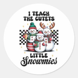 Sticker Rond Cadeau pour Enseignant | J'Enseigne aux Plus Migno