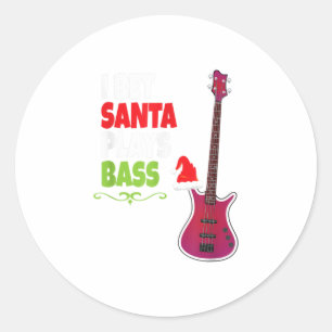 Sticker Rond Cadeau pour le joueur de guitare Bass Cool Père N