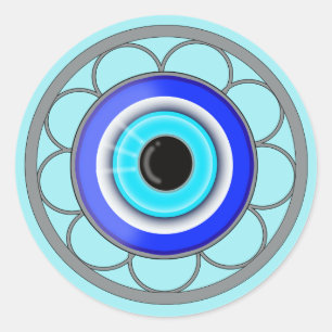 Sticker Rond Cadeau Pour L'Un Aimé - Symbole Amulet Oeil Mal -