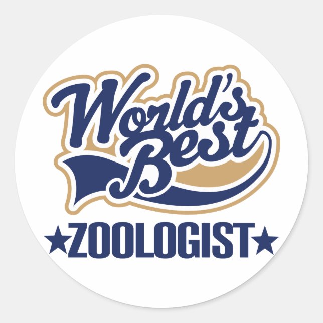Sticker Rond Cadeau Zoologiste (Devant)