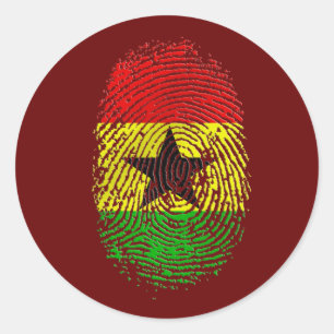 Sticker Rond Cadeaux 100% de fierté d'ADN de Ghanian Ghana