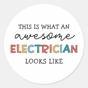 Sticker Rond Cadeaux amusants pour électriciens