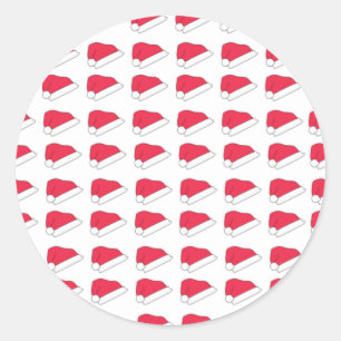 Sticker Rond Cadeaux Casquettes du Père Noël
