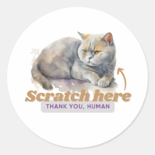 Sticker Rond Cadeaux Cheeky Kitten pour les papas de chat