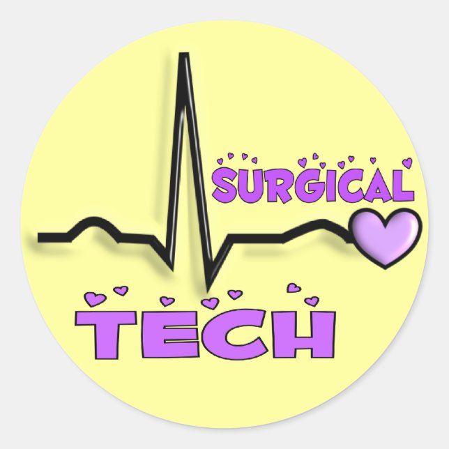 Sticker Rond Cadeaux Chirurgicaux Tech QRS Design (Devant)