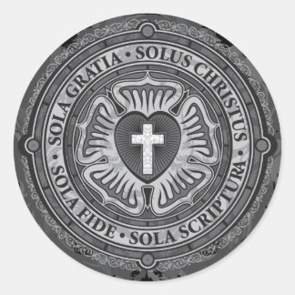 Sticker Rond "CADEAUX CHRÉTIENS" Luther Rose Christian Jesus Lo