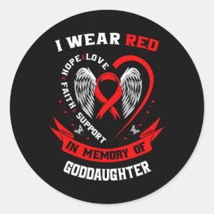 Sticker Rond Cadeaux commémoratifs pour la perte de Godgirl Hea