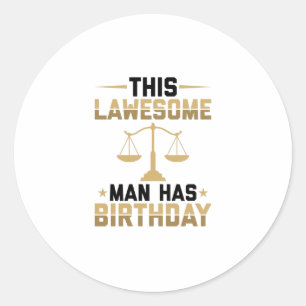 Sticker Rond Cadeaux d'anniversaire pour avocats Avocat