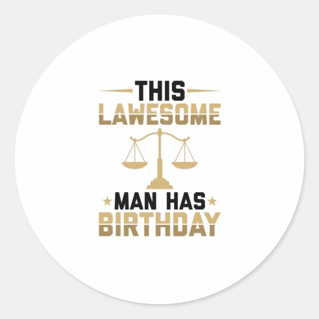 Sticker Rond Cadeaux d'anniversaire pour avocats | Avocat (Devant)