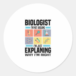 Sticker Rond Cadeaux de biologie   Biologistes Enseignant Scien