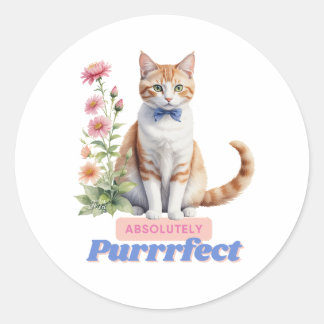 Sticker Rond Cadeaux de chats Cheeky pour Amoureux des animaux