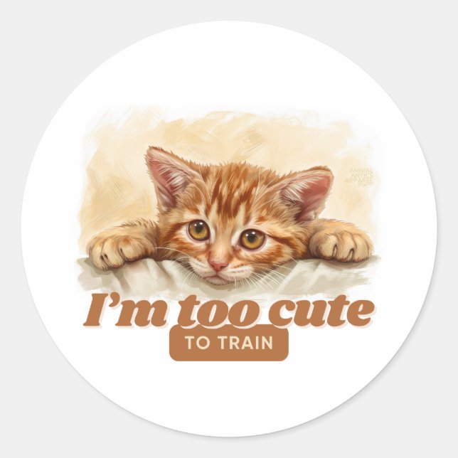 Sticker Rond Cadeaux de chats pour Amoureux des animaux (Devant)