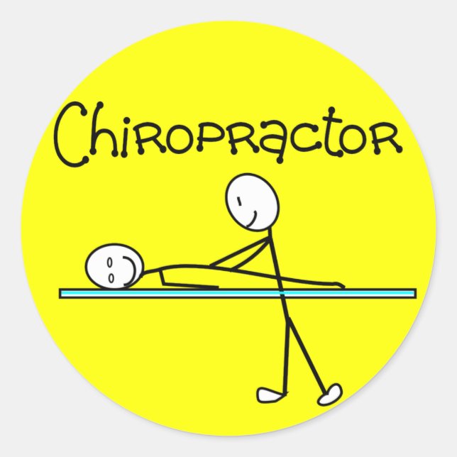 Sticker Rond Cadeaux de chiropraticien (Devant)