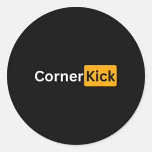 Sticker Rond Cadeaux de football Y - Coup de pied de coin
