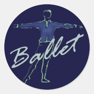 Sticker Rond Cadeaux de garçons de ballet pour danseurs