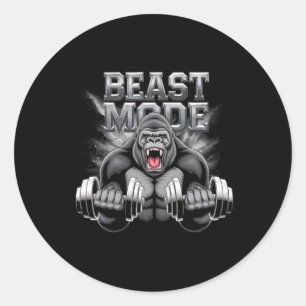 Sticker Rond Cadeaux de gym pour hommes femmes forme corps musc