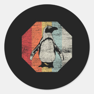 Sticker Rond Cadeaux de jour des terres Animal Cute Penguin