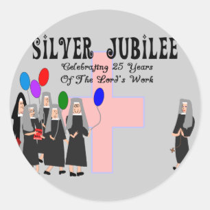 Sticker Rond Cadeaux de jubilé d'argent des soeurs