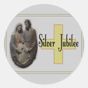 Sticker Rond Cadeaux De Jubilé D'Argent Pour Les Soeurs