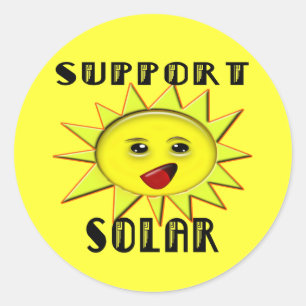 Sticker Rond Cadeaux de l'énergie solaire et produits promotion