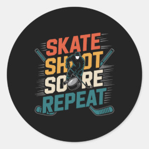 Sticker Rond Cadeaux de maillot de hockey pour hommes enfants j