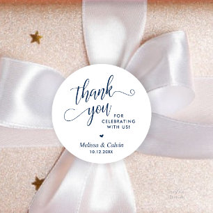 Sticker Rond Cadeaux de remerciement de mariage minimaliste mod