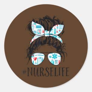 Sticker Rond Cadeaux De Soins Infirmiers Pour Femmes Étudiantes