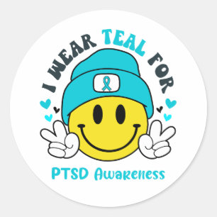 Sticker Rond Cadeaux de soutien au ruban de sensibilisation au