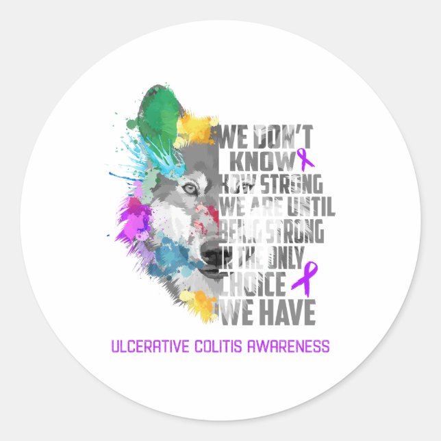 Sticker Rond Cadeaux de soutien au ruban pour la sensibilisatio (Devant)