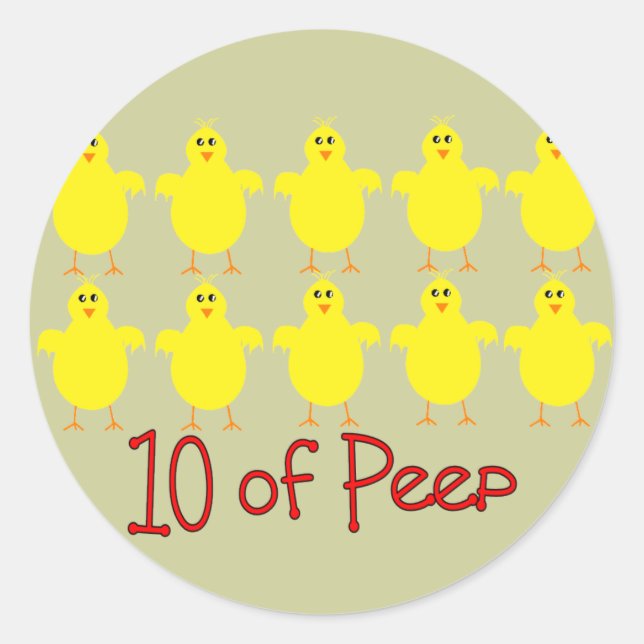 Sticker Rond Cadeaux de thérapie respiratoire "10 de PEEP" Drôl (Devant)