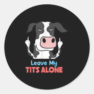 Sticker Rond Cadeaux de vache  Amateurs de vaches mignons Propr
