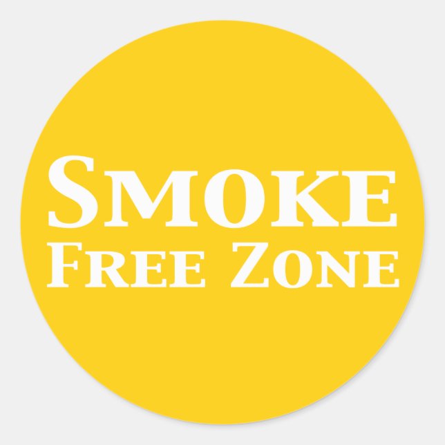 Sticker Rond Cadeaux de zone sans fumée (Devant)