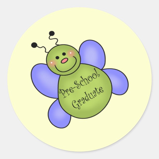 Sticker Rond Cadeaux d'études pré-scolaires (Devant)