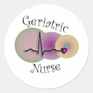 Sticker Rond Cadeaux d'infirmières gériatriques