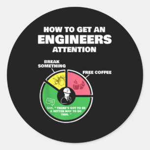 Sticker Rond Cadeaux d'ingénierie - Comment obtenir des ingénie