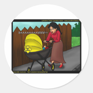 Sticker Rond Cadeaux drôles pour bébé qui s'ennuie T-shirts et