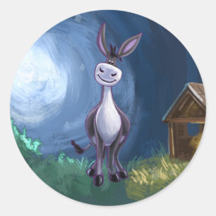 Sticker Rond Cadeaux et accessoires d'âne