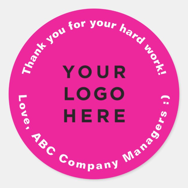 Sticker Rond Cadeaux Jour d'Appréciation des employés du Merci  (Devant)