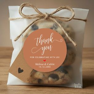 Sticker Rond Cadeaux minimalistes Mariages modernes Merci